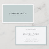 Trendy Modern Elegant Blue Green Simple Sjabloon Visitekaartje (Voorkant / Achterkant)