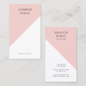 Trendy Modern Elegant Blush Pink Eenvoudige Sjablo Visitekaartje (Voorkant / Achterkant)