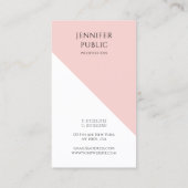 Trendy Modern Elegant Blush Pink Eenvoudige Sjablo Visitekaartje (Achterkant)