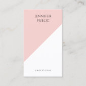 Trendy Modern Elegant Blush Pink Eenvoudige Sjablo Visitekaartje (Voorkant)