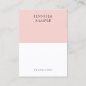 Trendy Modern Elegant Blush Pink Eenvoudige Sjablo Visitekaartje (Voorkant)