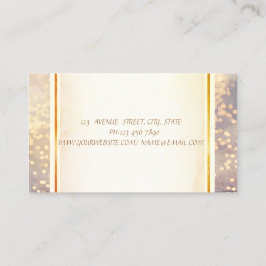 Trendy Modern Elegant, Bokeh, Lashes Visitekaartje (Achterkant)