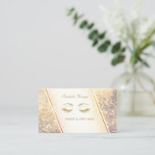 Trendy Modern Elegant, Bokeh, Lashes Visitekaartje (Staand voorkant)