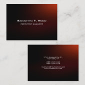 Trendy Modern Elegant Brown Red Executive Manager Visitekaartje (Voorkant / Achterkant)