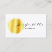 Trendy Modern Elegant Calligraded Gold Sjabloon Visitekaartje (Voorkant)