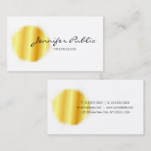 Trendy Modern Elegant Calligraded Gold Sjabloon Visitekaartje (Voorkant / Achterkant)