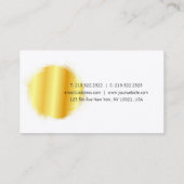 Trendy Modern Elegant Calligraded Gold Sjabloon Visitekaartje (Achterkant)