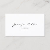 Trendy Modern Elegant Calligraphy Simple Plain Visitekaartje (Voorkant)