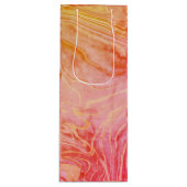 Trendy Modern Elegant Chique Marmer Wijn Cadeautas (Voorkant)