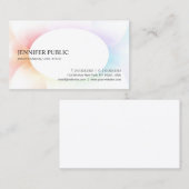 Trendy Modern Elegant Colorful Simple Sjabloon Visitekaartje (Voorkant / Achterkant)