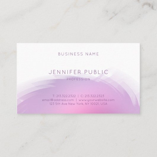 Trendy Modern Elegant Colors Professional Sjabloon Visitekaartje (Achterkant)