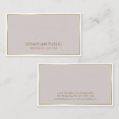 Trendy Modern Elegant Colour Gold Plain Luxury Visitekaartje (Voorkant / Achterkant)