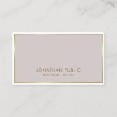 Trendy Modern Elegant Colour Gold Plain Luxury Visitekaartje (Voorkant)