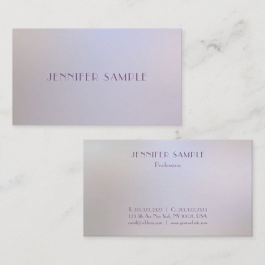 Trendy Modern Elegant Colours Minimalistische Sjab Visitekaartje (Voorkant / Achterkant)