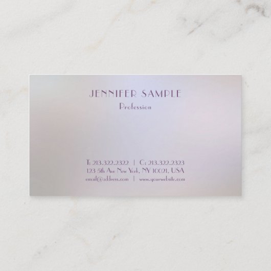 Trendy Modern Elegant Colours Minimalistische Sjab Visitekaartje (Achterkant)