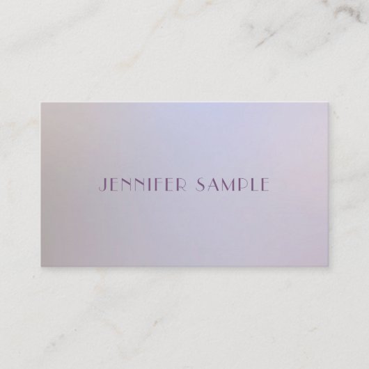 Trendy Modern Elegant Colours Minimalistische Sjab Visitekaartje (Voorkant)