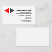 Trendy Modern Elegant Contemmodern minimalist Visitekaartje (Voorkant / Achterkant)