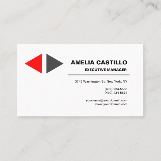 Trendy Modern Elegant Contemmodern minimalist Visitekaartje (Voorkant)