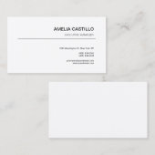 Trendy Modern Elegant Contemmodern minimalist Visitekaartje (Voorkant / Achterkant)