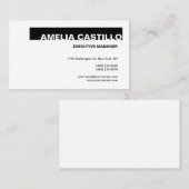 Trendy Modern Elegant Contemmodern Plain White Visitekaartje (Voorkant / Achterkant)
