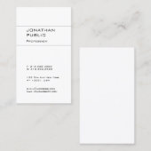 Trendy Modern Elegant Design Minimalist Plain Visitekaartje (Voorkant / Achterkant)