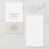 Trendy Modern Elegant Design Minimalistic Plain Visitekaartje (Voorkant / Achterkant)