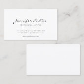 Trendy Modern Elegant Design Minimalistic Plain Visitekaartje (Voorkant / Achterkant)