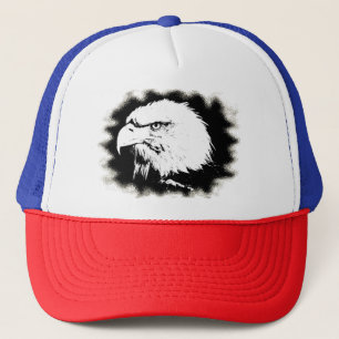 Trendy Modern Elegant Eagle Head Sjabloon Trucker Pet