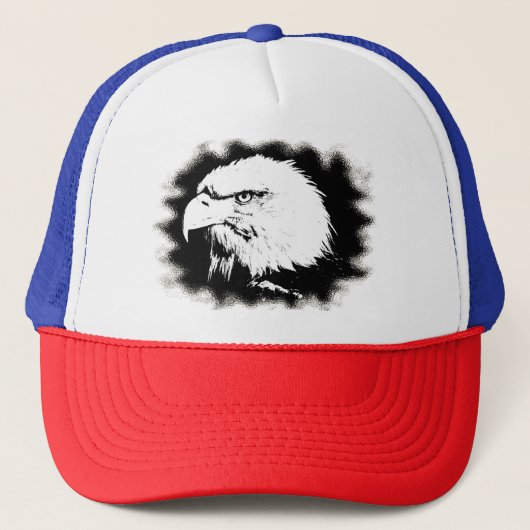 Trendy Modern Elegant Eagle Head Sjabloon Trucker Pet (Voorkant)