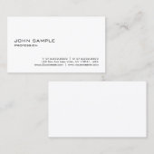 Trendy modern elegant eenvoudig professioneel prof visitekaartje (Voorkant / Achterkant)