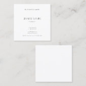 Trendy Modern Elegant Eenvoudige Chique Sjabloon L Vierkante Visitekaartje (Voorkant / Achterkant)