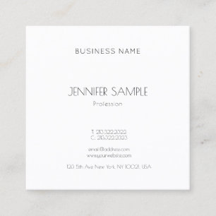 Trendy Modern Elegant Eenvoudige Chique Sjabloon L Vierkante Visitekaartje