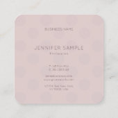 Trendy Modern Elegant Eenvoudige Sjabloon Professi Vierkante Visitekaartje (Achterkant)