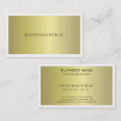 Trendy Modern Elegant Glamoureus Goud Duidelijke L Visitekaartje (Voorkant / Achterkant)