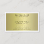 Trendy Modern Elegant Glamoureus Goud Duidelijke L Visitekaartje (Achterkant)