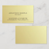 Trendy Modern Elegant Gold Kijk uit naar de luxe Visitekaartje (Voorkant / Achterkant)