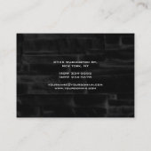 Trendy Modern Elegant Grey Black Executive Manager Visitekaartje (Achterkant)