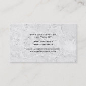 Trendy Modern Elegant Grey Wall Texture Manager Visitekaartje (Achterkant)