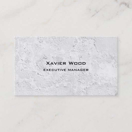 Trendy Modern Elegant Grey Wall Texture Manager Visitekaartje (Voorkant)