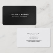 Trendy Modern Elegant Grey White Manager Visitekaartje (Voorkant / Achterkant)