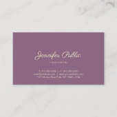 Trendy Modern Elegant Hand Script Gold Text Chic Visitekaartje (Voorkant)