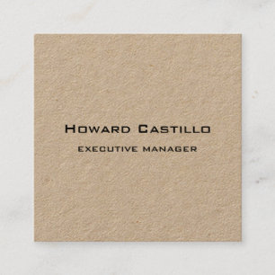 Trendy Modern Elegant Kraft Vierkante Visitekaartje