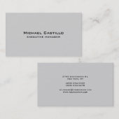 Trendy Modern Elegant Lichtgrijs Visitekaartje (Voorkant / Achterkant)