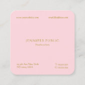 Trendy Modern Elegant Luxe Professionele Sjabloon Vierkante Visitekaartje (Achterkant)