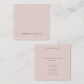 Trendy Modern Elegant Minimalist Design Sjabloon Vierkante Visitekaartje (Voorkant / Achterkant)