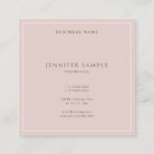 Trendy Modern Elegant Minimalist Design Sjabloon Vierkante Visitekaartje (Achterkant)