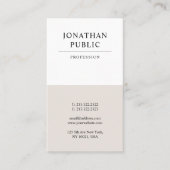 Trendy Modern Elegant Minimalist Luxury Plain Visitekaartje (Voorkant)