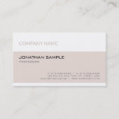 Trendy Modern Elegant Minimalistic Company Plain Visitekaartje (Voorkant)
