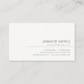 Trendy Modern Elegant Minimalistics Professional Visitekaartje (Voorkant)