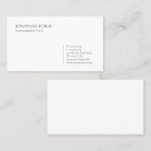 Trendy Modern Elegant Minimalistische Eenvoudige S Visitekaartje (Voorkant / Achterkant)